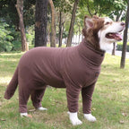 Extra Large Dog Pajamas Pjs Bodysuits Full Body Coverage Onesie Clothes Anxiety Calming Surgery Recovery Suit for Great Dane, Brown, 8X-Large