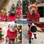 Spark Paws Christmas Dog Sweater – Ultra Soft Holiday Knit Sweater for Small, Medium & Large Dogs, Cute Pet Sweater for French Bulldogs & Big Dogs, Easy Potty V Cut Design Jacket - (Dasher Red,S)