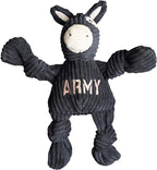 HuggleHounds Knottie Plush Dog Toy - Dog Stuffed Animal Toy, Puppy Toys, Squeaky Dog Toy for Small, Medium & Large Dogs, Durable Plush to Keep Them Busy, Officially Licensed - Army Mule, Small