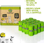 PLANET POOP Home Compostable Dog Poop Bags on Refill Rolls, 240 Un-Scented Pet Waste Bags, Thick Leakproof Plant-Based Doggy Bag, Cat & Dogs Supplies