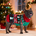 cyeollo Dog Christmas Sweater, Xmas Dogs Outfits Turtleneck Knitted Doggy Sweaters with Leash Hole Soft Dog Clothes for Medium to Large Dogs Girl & Boy, 2XL