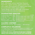 Simple Food Project - Beef & Salmon Recipe - Freeze Dried Raw Food for Dogs - 24oz