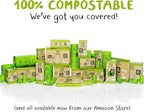 PLANET POOP Home Compostable Dog Poop Bags on Refill Rolls, 240 Un-Scented Pet Waste Bags, Thick Leakproof Plant-Based Doggy Bag, Cat & Dogs Supplies