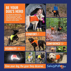 Blaze Orange Dog Vest, Lite Edition. High Visibility Dog Reflective Jacket with Mid Back Coverage. Ideal Hunting Vest, Reflective Gear for Small, Medium, and Large Breeds Helping to Keep Your PUP Safe
