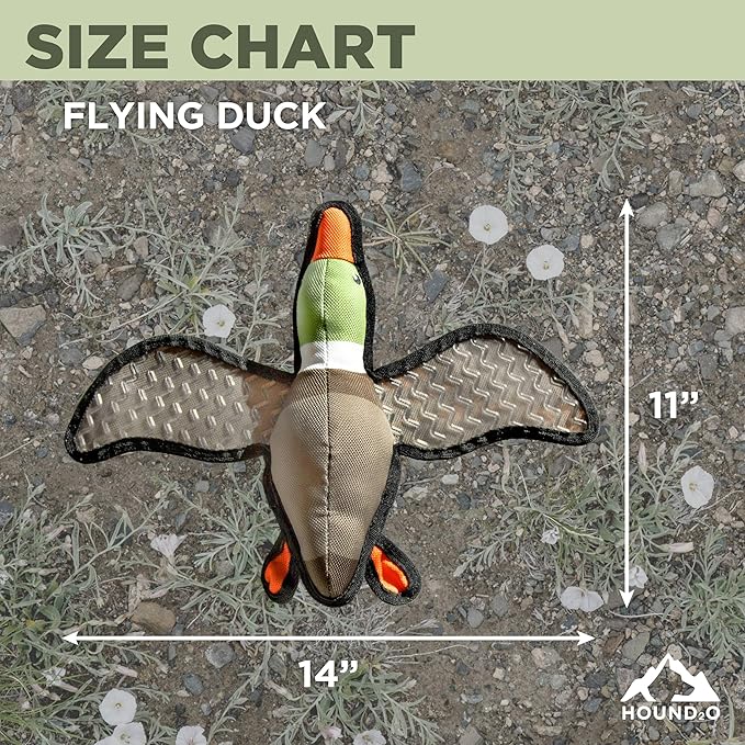 Plush Dog Toys | Flying Duck Stuffed Animal Squeaky Toy for Dogs | Outdoor Pet Toy Built for Adventure