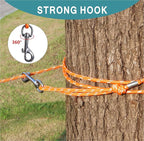 Reflective Cat Leash -30FT Cat Cable Out Escape Proof Walking Leads Yard Long Durable Safe Personalized Extender Leash Traning Play Outdoor for Puppies/Kittens/Rabbits/Small Animals
