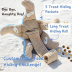 Dog Puzzle Toy, Interactive Snuffle Octopus Toy for Medium Large Dogs – Hide & Seek Treat Dispenser with Squeaky & Crinkle Sounds, Plush Chew Toy, Durable & Washable (Blue)