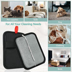 Pet Hair Removal Glove - Reusable Electrostatic Dog/Cat Hair Remover Mitt & Pet Grooming Gloves for Couch, Carpet, Furniture - Upgraded Electrostatic Dog Tool (2 PCS)