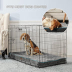 Bedsure Memory Foam Dog Bed Medium Size Dogs- Orthopedic Pet Beds for Crate with Removable Washable Cover and Nonskid Bottom - Plush Flannel Fleece Top Pet Mat, Grey