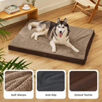Bedsure Giant Dog Bed for Jumbo Dogs - 54" x 44" Flat Pet Beds with Removable Washable Cover, Orthopedic Egg Crate Foam Mat for Pet Up to 150 lbs, Not for Crate