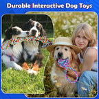 Dog Rope Toys for Aggressive Chewers, Nearly Indestructible Dog Toys Set for Large/Medium Dogs, Heavy Duty Natural Cotton Rope Chew Toy for Teething, Tug Toy 5 Pack