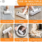 Pet Hair Remover Roller & Self-Cleaning Grooming Brush (2-in-1), Reusable Fur Tool for Dogs Cats Shedding, No Sticky Sheets for Pet Hair Removal on Furniture, Couch, Carpet, Bedding, Car Seats