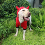 Little Devil Christmas Costumes Clothes for Extra Large Dogs Demon Hoodies Labrador Rottweiler Great Dane, Red, 9X-Large