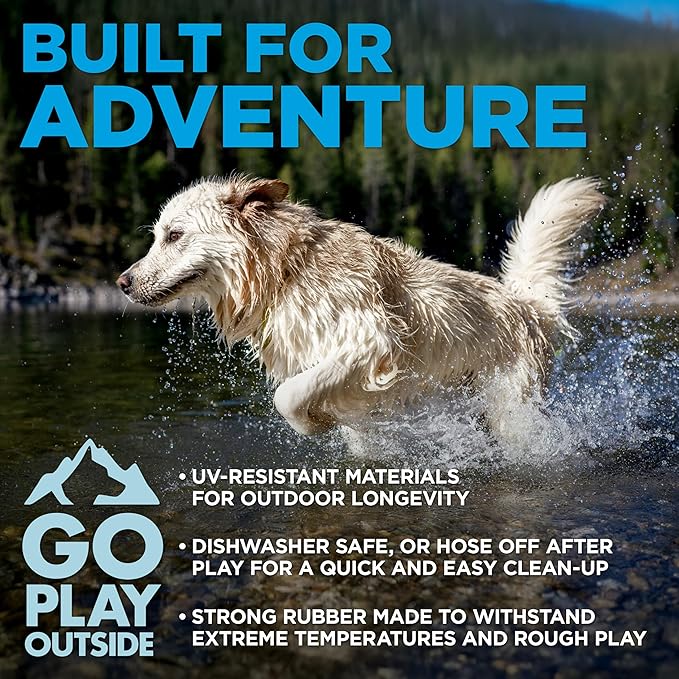 Hound2O Dog Toys | Squeaky Fetch Ball for Dogs | Orange Floating Outdoor Toy - Easy to Clean and Made from Non Toxic Materials