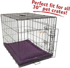 Majestic Pet Orthopedic Memory Foam Dog Crate Mat - Plush Pet Bed Pad for Crates & Kennels | USA Crafted | 30"x21" Villa Aubergine