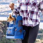 Kurgo Nomad Carrier Backpack - Airline Approved Dog Bag for Travel - Stylish Pet Backpack with Waterproof Bottom - Lightweight for Hiking - Small Breed Dog Carrier with Tablet Sleeve - Red