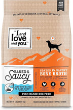 I AND LOVE AND YOU Baked and Saucy Dry Dog Food - Chicken + Sweet Potato - Prebiotic + Probiotic, Real Meat, Grain Free, No Fillers, 4lb Bag