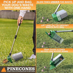 Neater Pet Brands Lift N’ Bag 2.0 Dog Pooper Scooper with Bag Attachment & 27" Pole for Small to Large Dogs, New & Improved Design, 195 Refill Bags, Heavy Duty Dog Poop Scooper for Yard, One-Hand Use