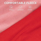 cyeollo 2 Pack Small Fleece Dog Sweater Stretchy Pullover Soft Dog Jacket with Reflective Stripe Female & Male Sweatshirt Pet Clothes Coats for Small Dogs, Red & Fuschia L