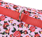 Mile High Life Velcro Dog Harness, Air Mesh Floral Vest Harness for 20 lbs Small Dogs & Cats, Easy Get on Adjustable Easy Closures Both Neck and Chest(Peony Rose, M Chest 18"-20")