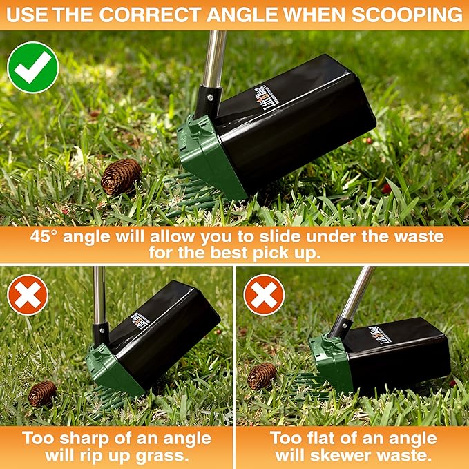 Neater Pet Brands Lift N’ Bag 2.0 Dog Pooper Scooper with Bag Attachment & 27" Pole for Small to Large Dogs, New & Improved Design, 15 Refill Bags, Heavy Duty Dog Poop Scooper for Yard, One-Hand Use