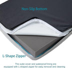 Orthopedic Memory Foam Dog Bed, Cooling Dog Beds for Medium Dogs -Waterproof Pet Bed for Crate with Removable Washable Cover, M(29inch,45Lbs)