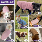 cyeollo Warm Dog Coat, Reversible Fleece Vest Dog Jacket for Winter Sherpa Turtleneck Pet Clothes Puppy Jackets Cold Weather Doggie Coats for Small Dogs, Blue S