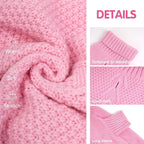 cyeollo Small Dog Sweater with Leash Hole Warm Turtleneck Knitwear Dog Clothes Puppy Sweaters for Small Dogs,Pink, S