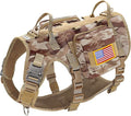 Forestpaw Dog Harness Medium Sized,Tactical Dog Harness with Handle,No Pull Military Style Service Dog Vest with Pockets Adjustable for Medium Large Dogs,Camouflage Brown,Chest 19.5-41.5"