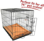 Majestic Pet Orthopedic Memory Foam Dog Crate Mat - Plush Pet Bed Pad for Crates & Kennels | USA Crafted | 36"x23" Villa Orange