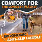 Mighty Paw Retractable Leash with Built-in Poop Bag Holder | 16' Long Retractable Dog Leash for Small Dogs, Medium Breeds & Large Pets with Tape for Quick Control. Poop Bags Included