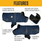 Carhartt Firm Duck Dog Chore Coat, Insulated Weather Resistant Jacket for Cold and Windy Conditions, Denim, Medium