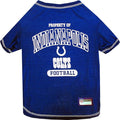 NFL Indianapolis Colts Dog T-shirt X-Small. - Licensed Shirt for Pets Team Colored with Team Logos- Premium Stretchable Materials for the comfort of your Dog & Cat