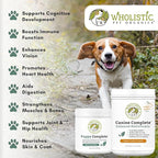 Wholistic Pet Organics Puppy Complete - Dog Multivitamin Powder - 1 Lb - Daily Dog Vitamins & Supplements for Homemade Food - Immune System, Skin, Coat & Overall Health - Small and Large Breed Puppies