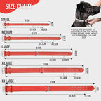 Riparo Red Dog Collar, Dog Collars for Medium Dogs, Leather Dog Collar for Medium Dogs (M: 1" Wide for 13.5”-17.5” Neck, Red)