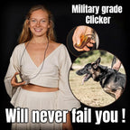 Mythrojan Brass and Steel Pet Training Clicker Puppy Dog Training Cricket Clicker U.S. Engraved WII Military Gear Metal Clicker