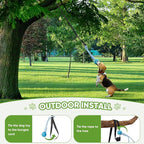 Dog Bungee Toy for Small/Puppies Dogs,Interactive Dog Tug of War Toys Set with Tether, Rope and Ball, Tree Hanging Toy with 2 Chew Ropes,Indoor Spring Pole Ropes,Not for Aggressive Chewers