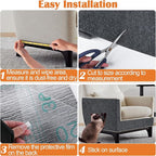 Cat Scratch Furniture Protector - 138" x 17" Trimmable Self-Adhesive Cats Claws Scratch Pads, DIY Cat Climbing Couch Protector for Scratch Post Cat Tree Replacement Indoor (Dark Gray)