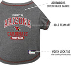 NFL Arizona Cardinals Dog T-shirt X-Large. - Licensed Shirt for Pets Team Colored with Team Logos- Premium Stretchable Materials for the comfort of your Dog & Cat