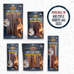 Cadet Bully Hide Sticks for Large Dogs, All-Natural Beef Pizzle, Limited-Ingredient Long-Lasting Dog Chews for Aggressive Chewers, 7 Count