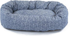 Majestic Pet 52 Inch Bagel Calming Round Dog Bed - Washable, Fluffy Donut X-Large Blue, 52x35x11 Inch