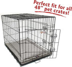 Majestic Pet Orthopedic Memory Foam Dog Crate Mat - Plush Pet Bed Pad for Crates & Kennels | USA Crafted | 48"x30" Villa Vintage