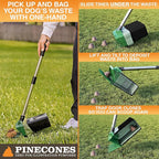Neater Pet Brands Lift N’ Bag 2.0 Dog Pooper Scooper with Bag Attachment & 27" Pole for Small to Large Dogs, New & Improved Design, 60 Refill Bags, Heavy Duty Dog Poop Scooper for Yard, One-Hand Use