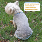 KYEESE 2 Pack Dog Shirts Quick Dry Soft Stretchy Dog T-Shirts with Reflective Label Tank Top Sleeveless Vest Sun Protection Pet Clothes for Small Dogs, Large, Light Blue+Grey