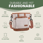 BEAU&FUR Large Dog Treat Pouch with Clicker for Training – 4 Cup Capacity, Built-In Poop Bag Dispenser, Expandable Pocket, Metal Buckle, Large Back Pocket, Ideal Design for Walks and Training – Cream
