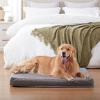 Orthopedic Memory Foam Dog Bed for Large Dogs, Cooling Dog Beds -Waterproof Pet Bed Mats for Crate with Removable Washable Cover,Ideal for Arthritic Dogs (47inch,110Lbs)