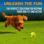 Nerf Dog Tennis Ball Blaster Dog Toy Gift Set, Launches up to 75 ft, for All Breeds Includes Orange Ball Launcher and 12 Dog Tennis Balls