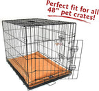 Majestic Pet Orthopedic Memory Foam Dog Crate Mat - Plush Pet Bed Pad for Crates & Kennels | USA Crafted | 48"x30" Villa Orange