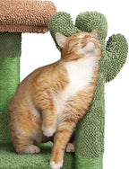 Yaheetech Cactus Cat Tree, 42in Cat Tower for Indoor Cats, Multi Level Kitten Condo Scratching Post, Cat Activity Center Pet Furniture w/Ball, Plush Perch, Platform, Basket