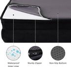 Bedsure Orthopedic Dog Beds Large Sized Dog - Washable Large Dog Cat Bed Waterproof, Comfort Dogs Couch Sofa with Washable Removable Cover, Pet Bed with Nonskid Bottom, Plush-Black, 35"